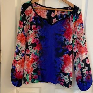 Nanette Lepore 100% Silk Blouse Size S